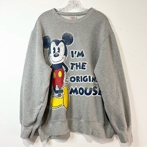 DISNEY STORE Women's Mickey Mouse Graphic Front Pullover Sweater Crewneck Sz XXL